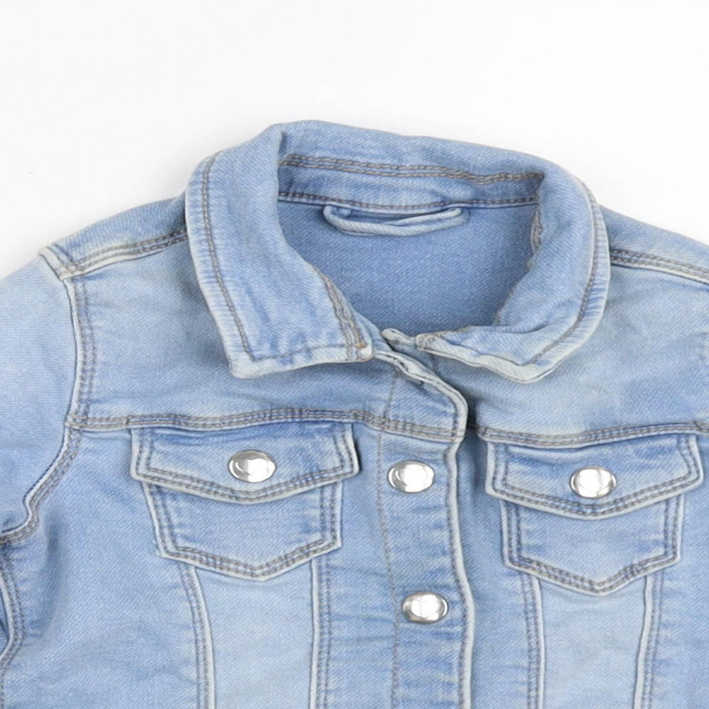 Matalan Girls Blue   Jacket  Size 2-3 Years  Button