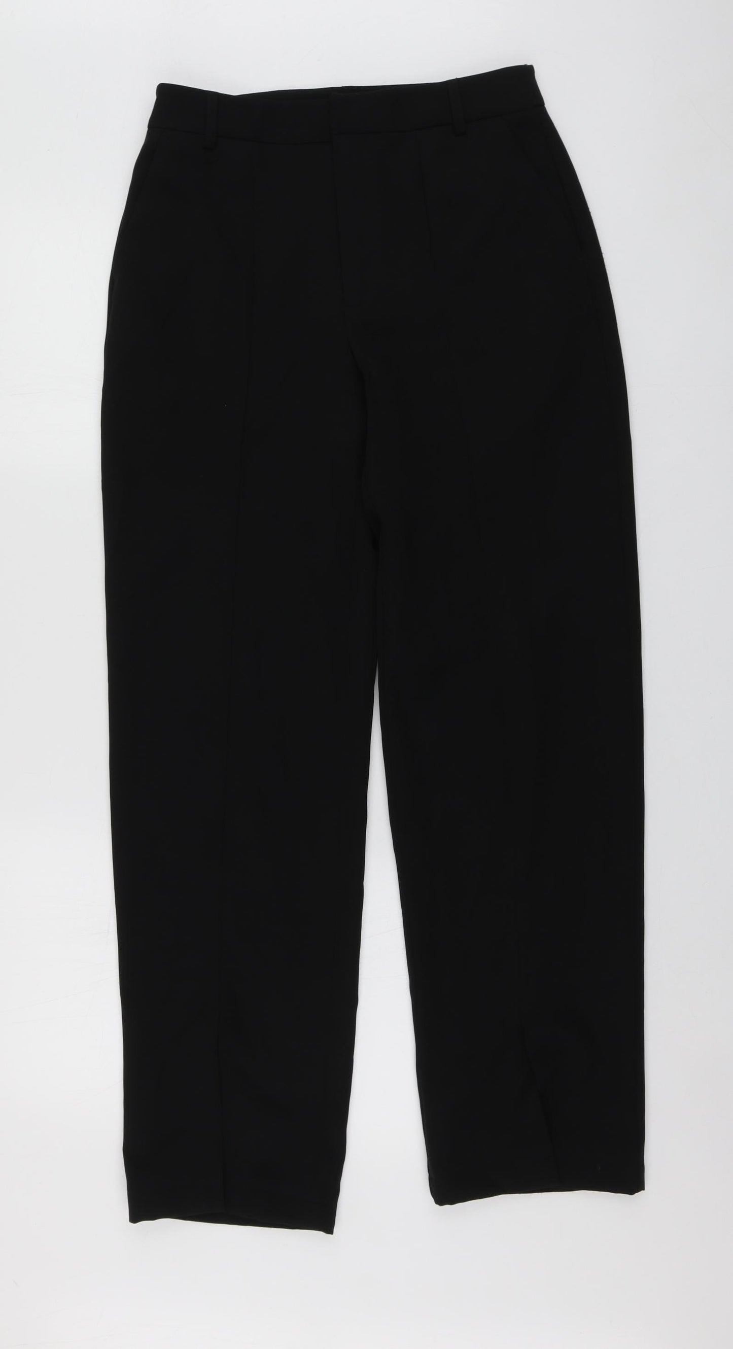 Stradivarius Womens Black  Viscose Trousers  Size 10 L30 in Regular