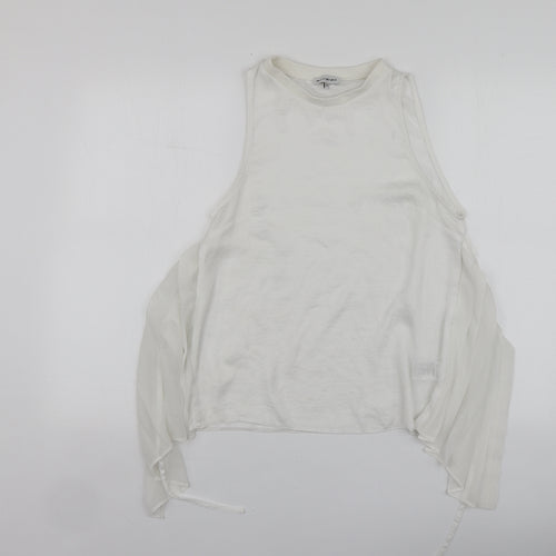 Light before Dark Womens White  Polyester Basic Blouse Size XS Round Neck
