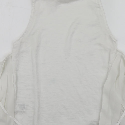 Light before Dark Womens White  Polyester Basic Blouse Size XS Round Neck