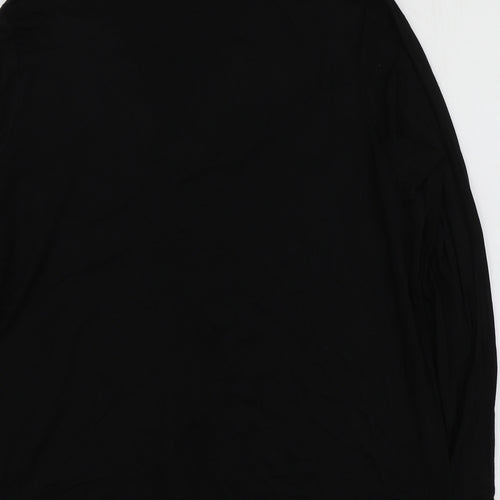 Dunnes Stores Womens Black  Viscose Basic Blouse Size L V-Neck
