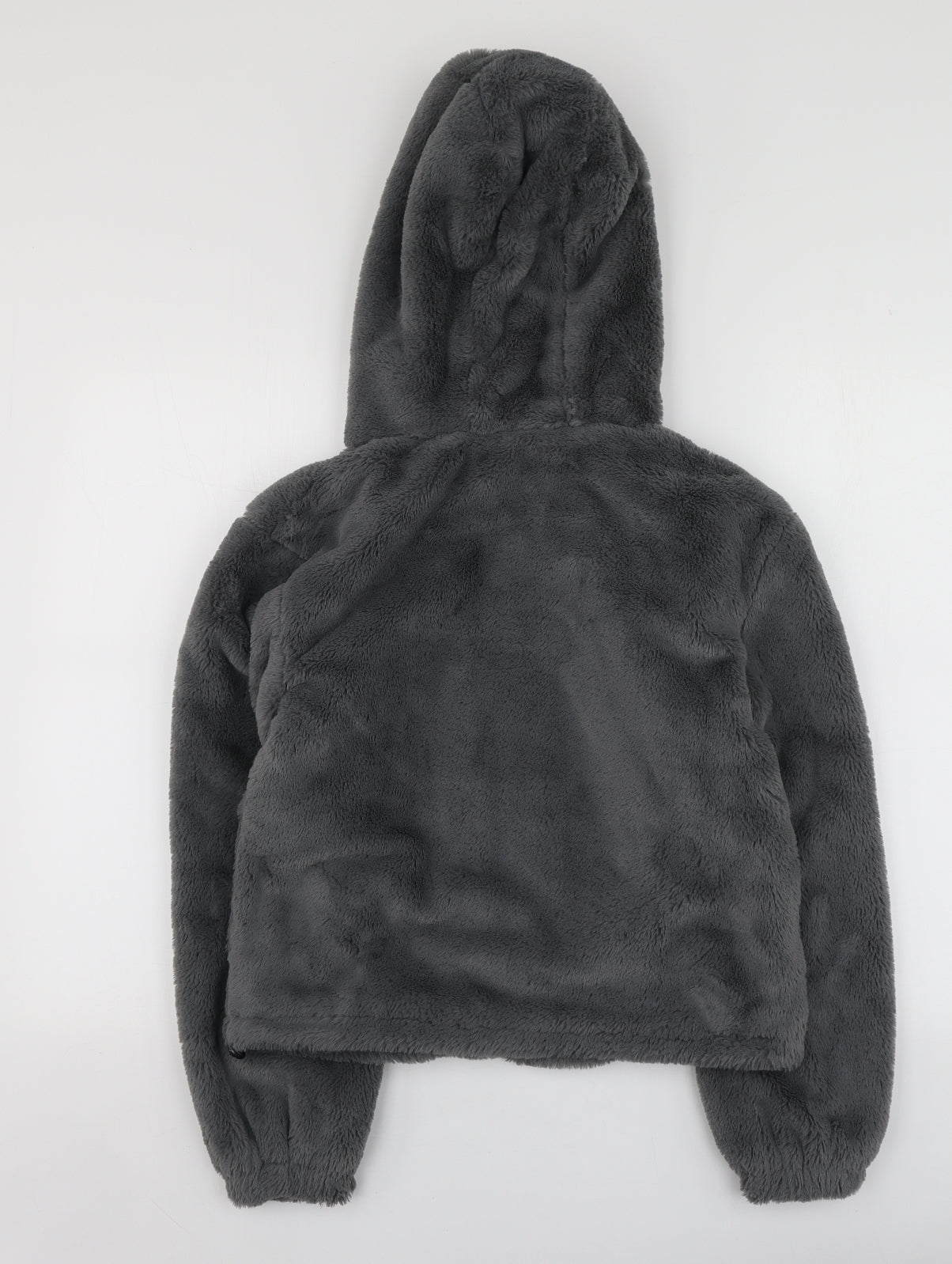 Primark Womens Grey  Polyester Full Zip Hoodie Size 4
