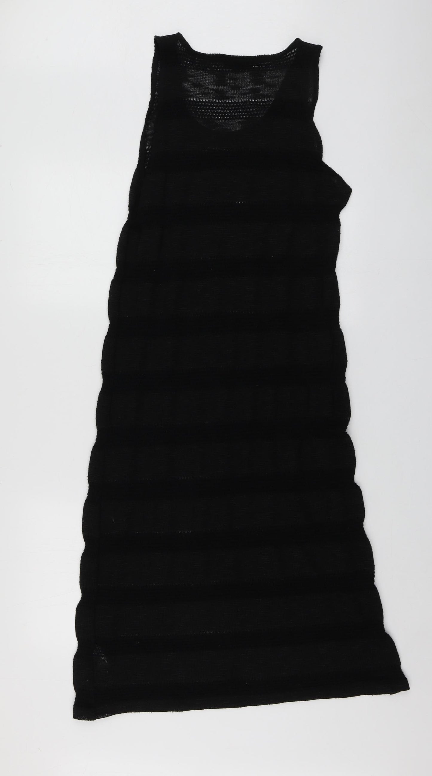 Topshop Womens Black  Polyester A-Line  Size 16  Round Neck