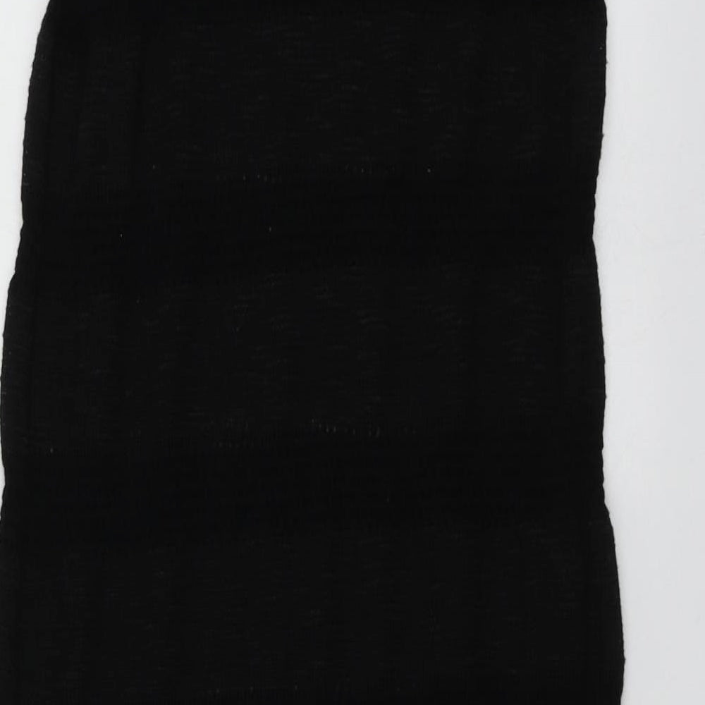 Topshop Womens Black  Polyester A-Line  Size 16  Round Neck