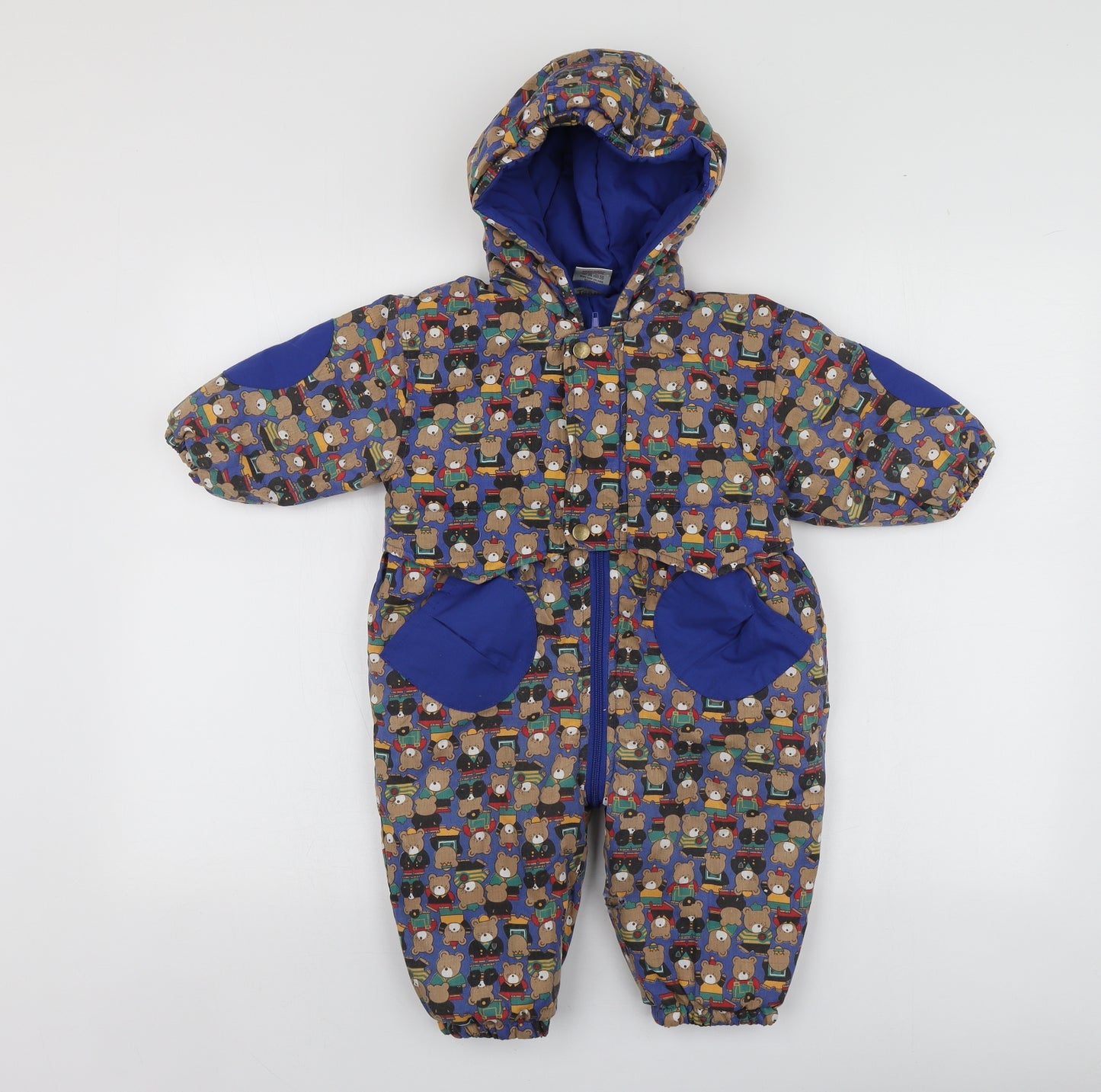 Bee Bo Boys Blue Geometric  Jacket  Size 18-24 Months    - playsuit outerwear
