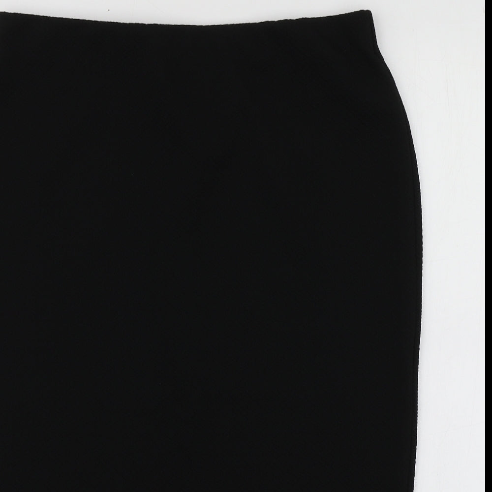 George Womens Black  Polyester A-Line Skirt Size 14