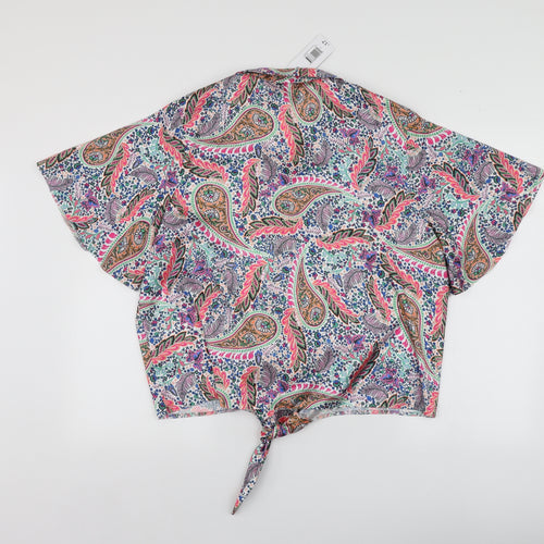 Et Vous Womens Multicoloured Paisley Polyester Basic Blouse Size 20 Collared