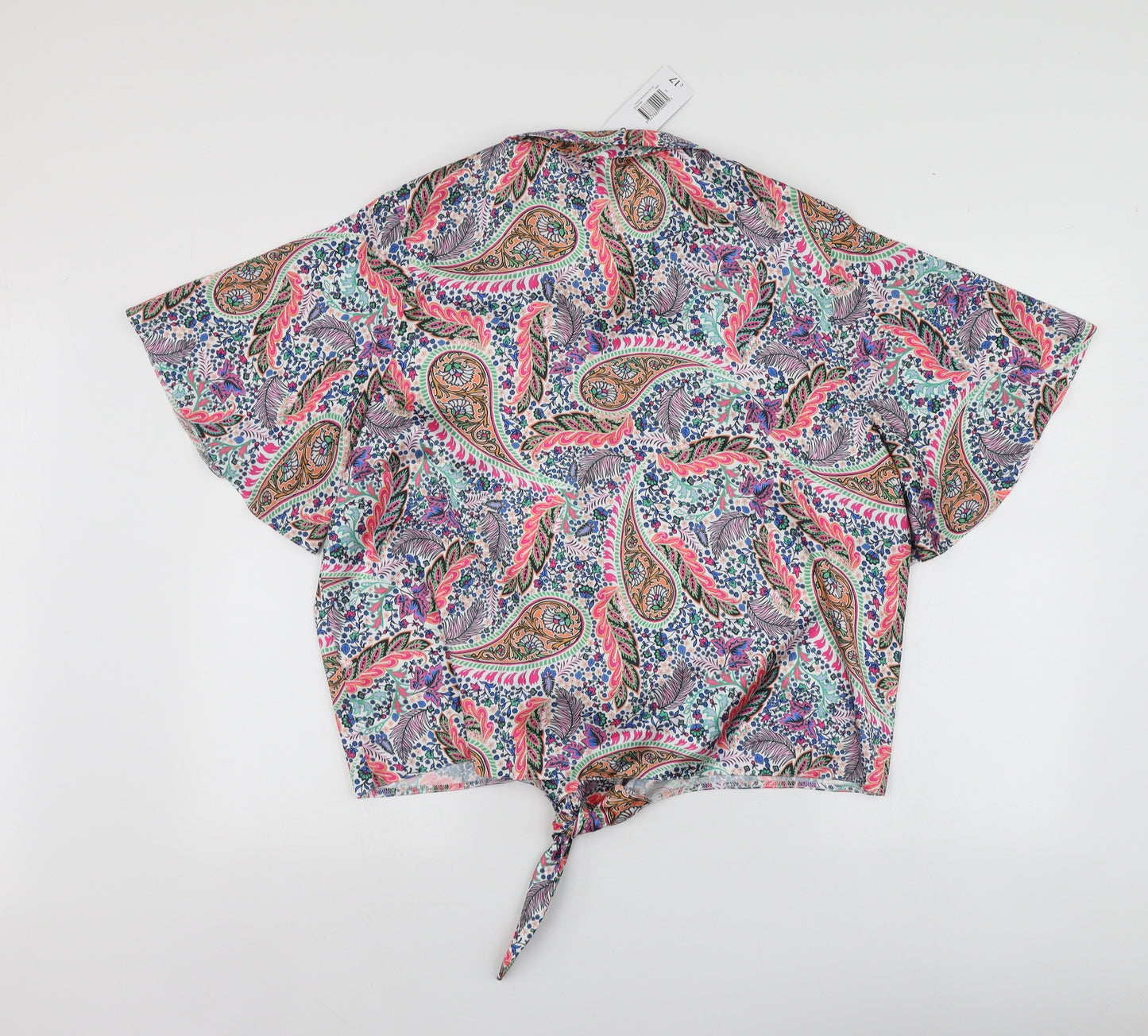 Et Vous Womens Multicoloured Paisley Polyester Basic Blouse Size 20 Collared