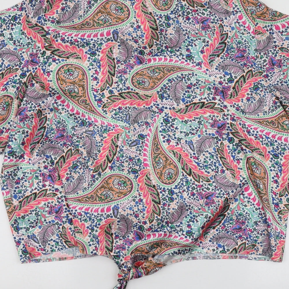 Et Vous Womens Multicoloured Paisley Polyester Basic Blouse Size 20 Collared