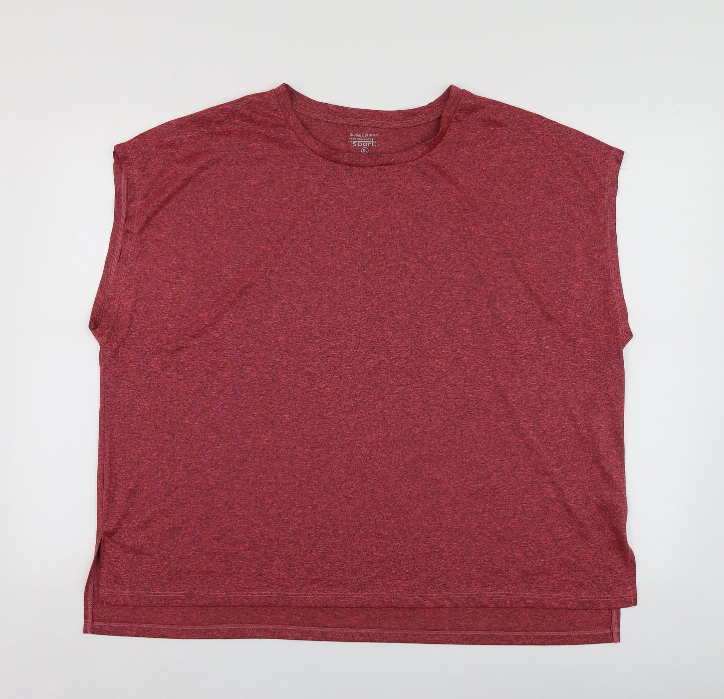 Dunnes Stores Womens Pink  Polyester Basic T-Shirt Size XL Round Neck