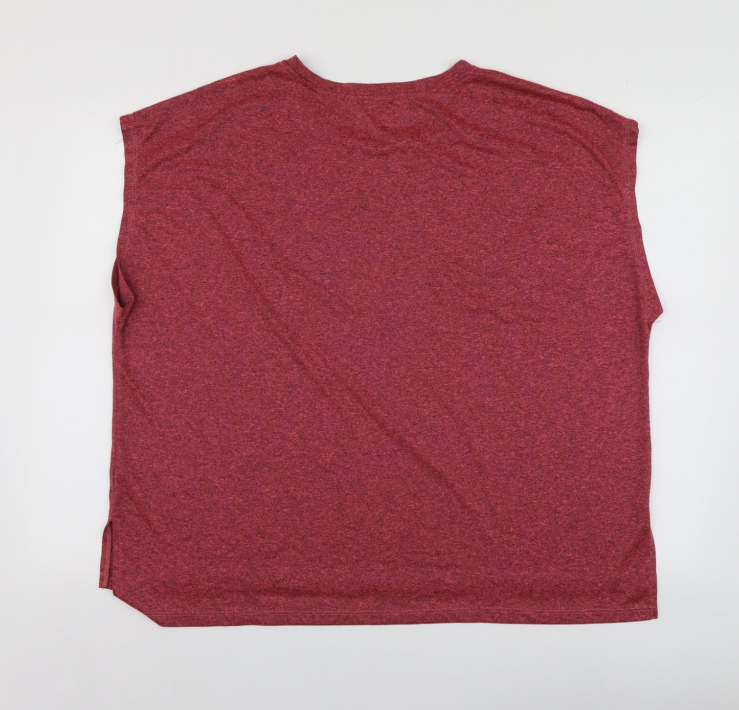 Dunnes Stores Womens Pink  Polyester Basic T-Shirt Size XL Round Neck