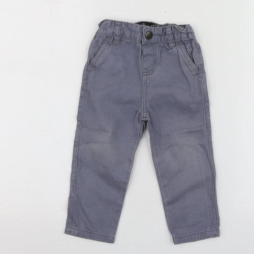 Denim.Co Boys Grey  Cotton Jogger Trousers Size 18-24 Months