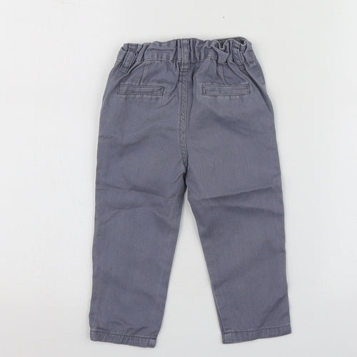 Denim.Co Boys Grey  Cotton Jogger Trousers Size 18-24 Months