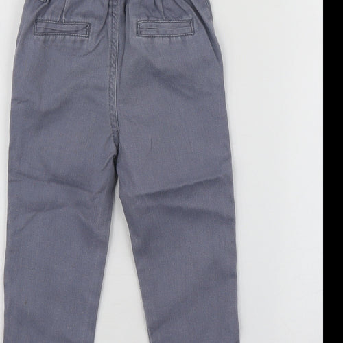 Denim.Co Boys Grey  Cotton Jogger Trousers Size 18-24 Months