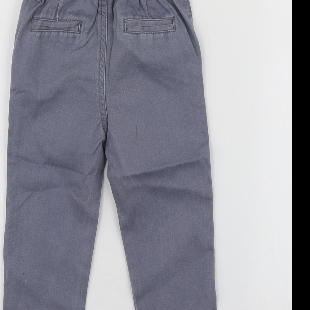 Denim.Co Boys Grey  Cotton Jogger Trousers Size 18-24 Months