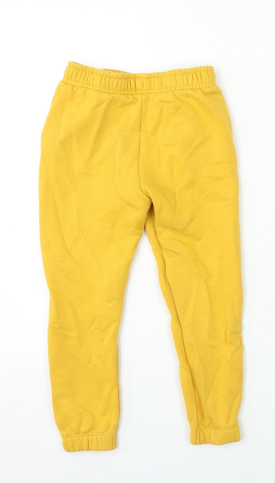 F&F Girls Yellow  Cotton Jogger Trousers Size 5-6 Years  Regular