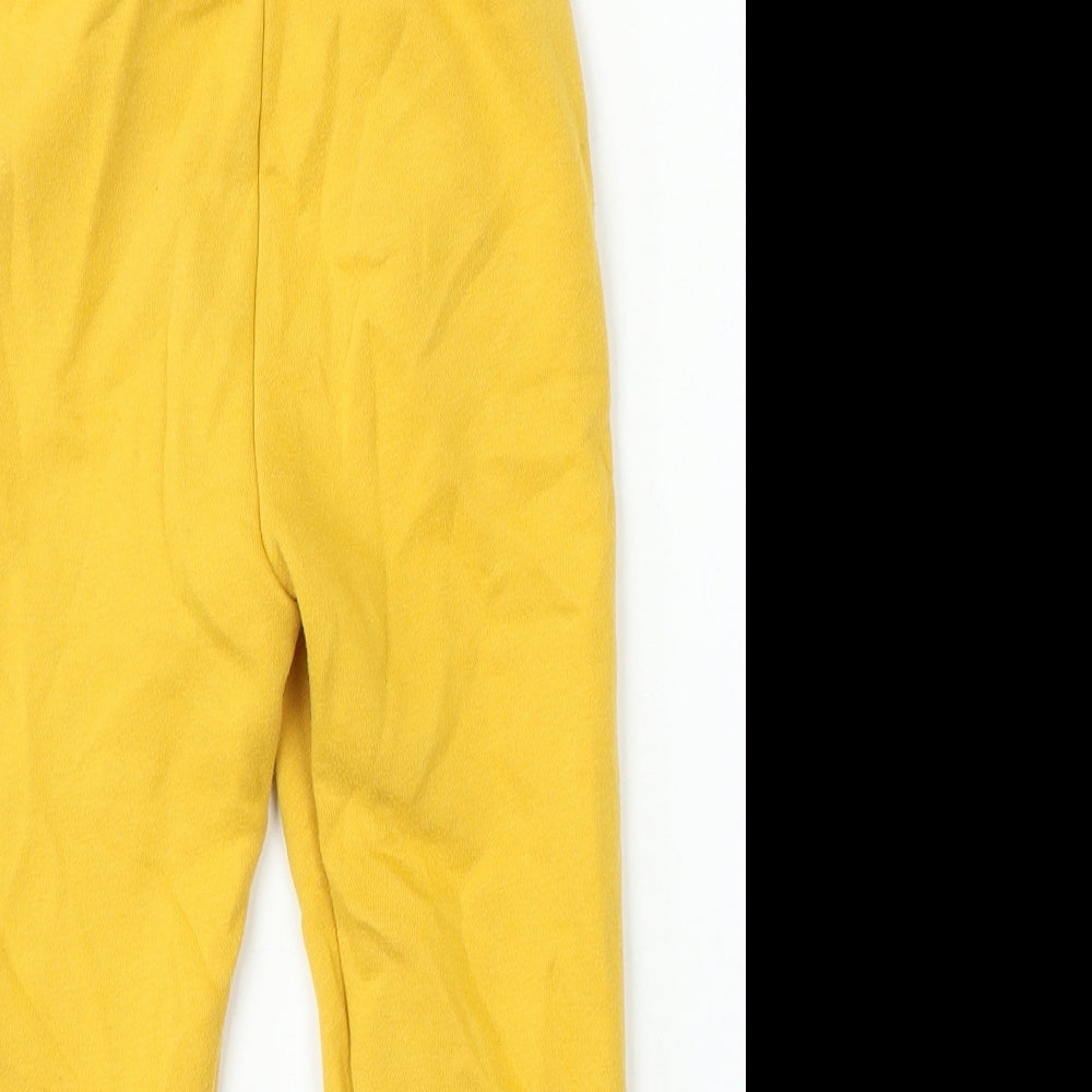 F&F Girls Yellow  Cotton Jogger Trousers Size 5-6 Years  Regular