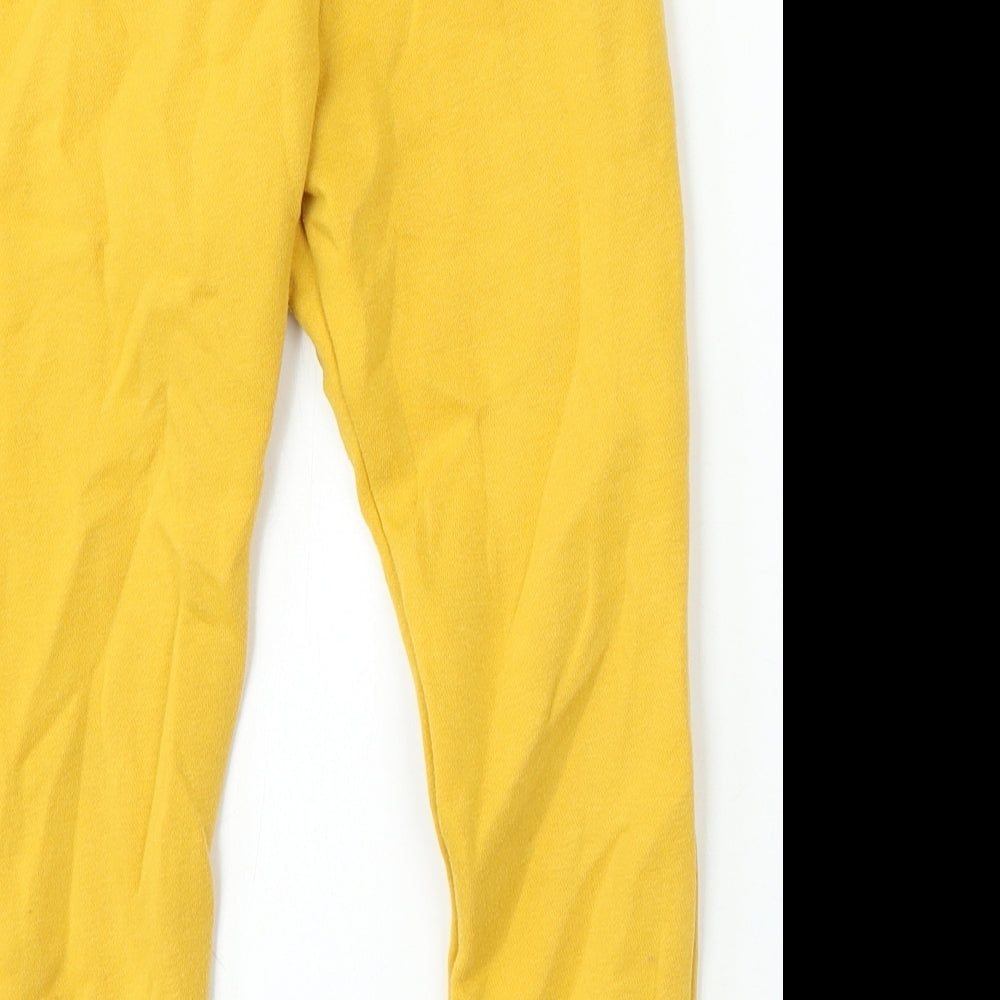 F&F Girls Yellow  Cotton Jogger Trousers Size 5-6 Years  Regular