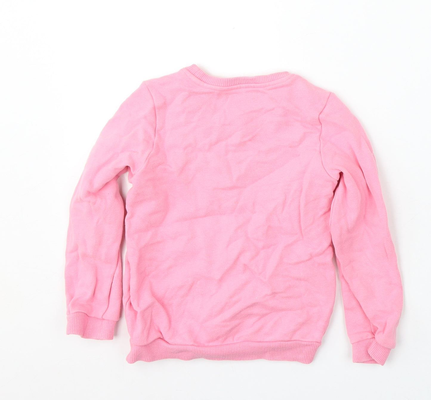 Marks and Spencer Girls Pink  Cotton Pullover Sweatshirt Size 4-5 Years
