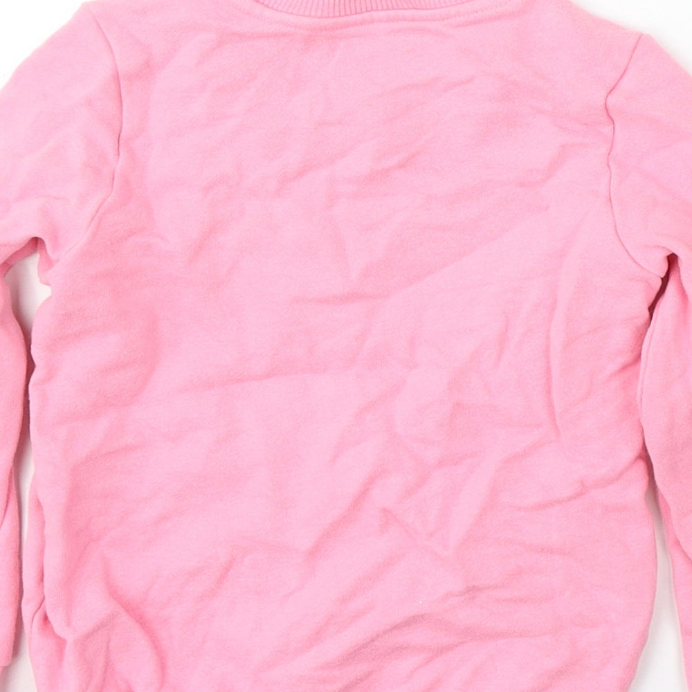 Marks and Spencer Girls Pink  Cotton Pullover Sweatshirt Size 4-5 Years