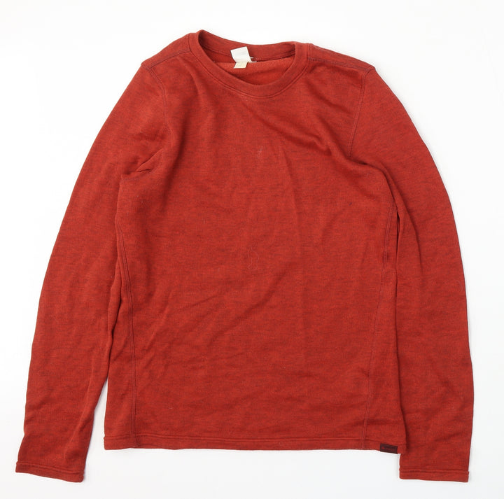 DECATHLON Mens Red Round Neck  Polyester Pullover Jumper Size M