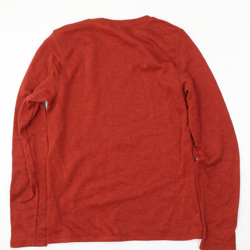 DECATHLON Mens Red Round Neck  Polyester Pullover Jumper Size M