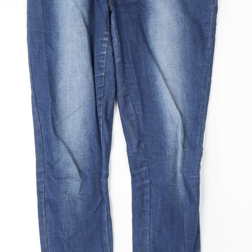 Dunnes Stores Womens Blue  Cotton Skinny Jeans Size 8 L30 in Regular Button