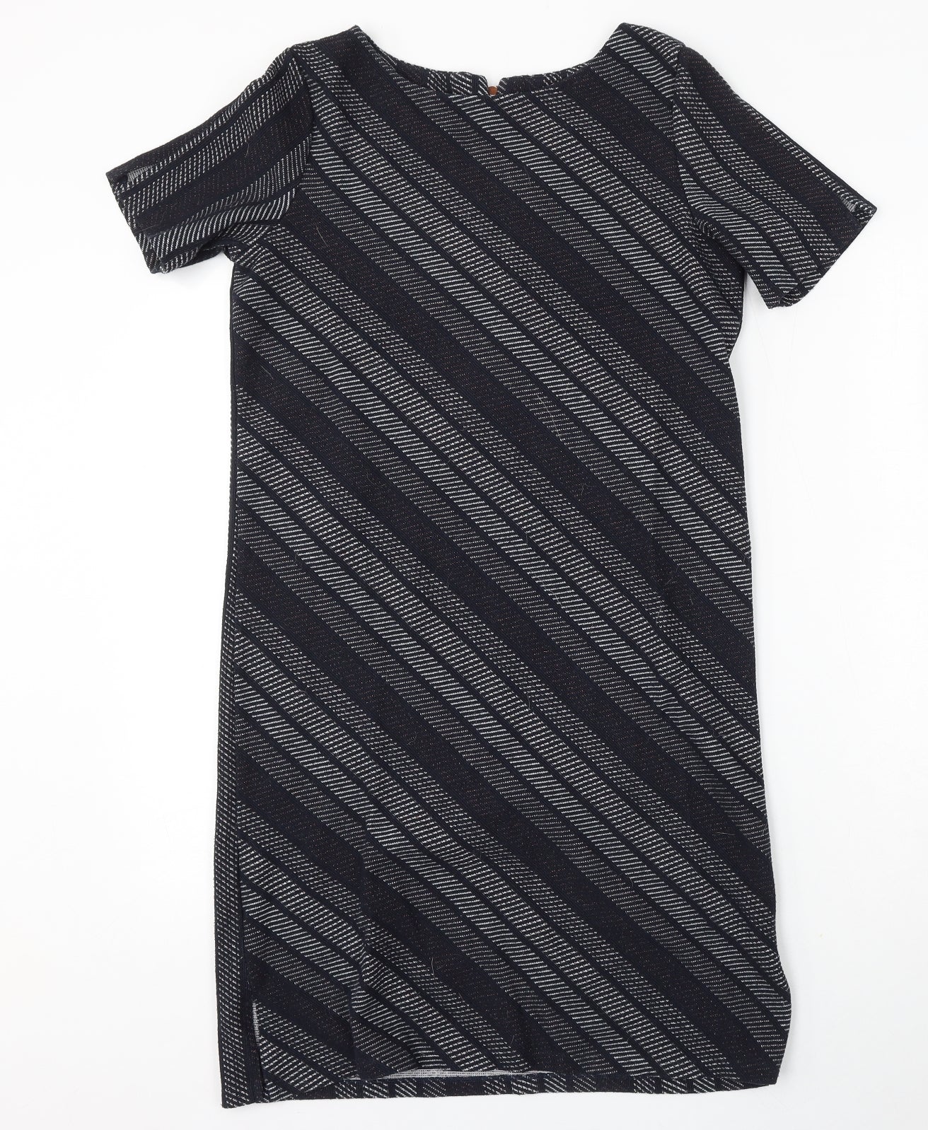 NEXT Womens Black Geometric Polyester Pencil Dress  Size 10  Round Neck