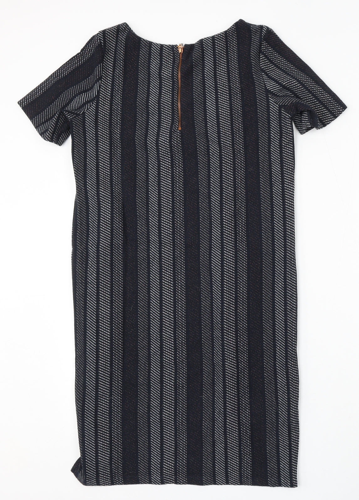 NEXT Womens Black Geometric Polyester Pencil Dress  Size 10  Round Neck