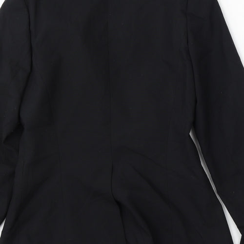 Warehouse Womens Black  Polyester Jacket Suit Size 8