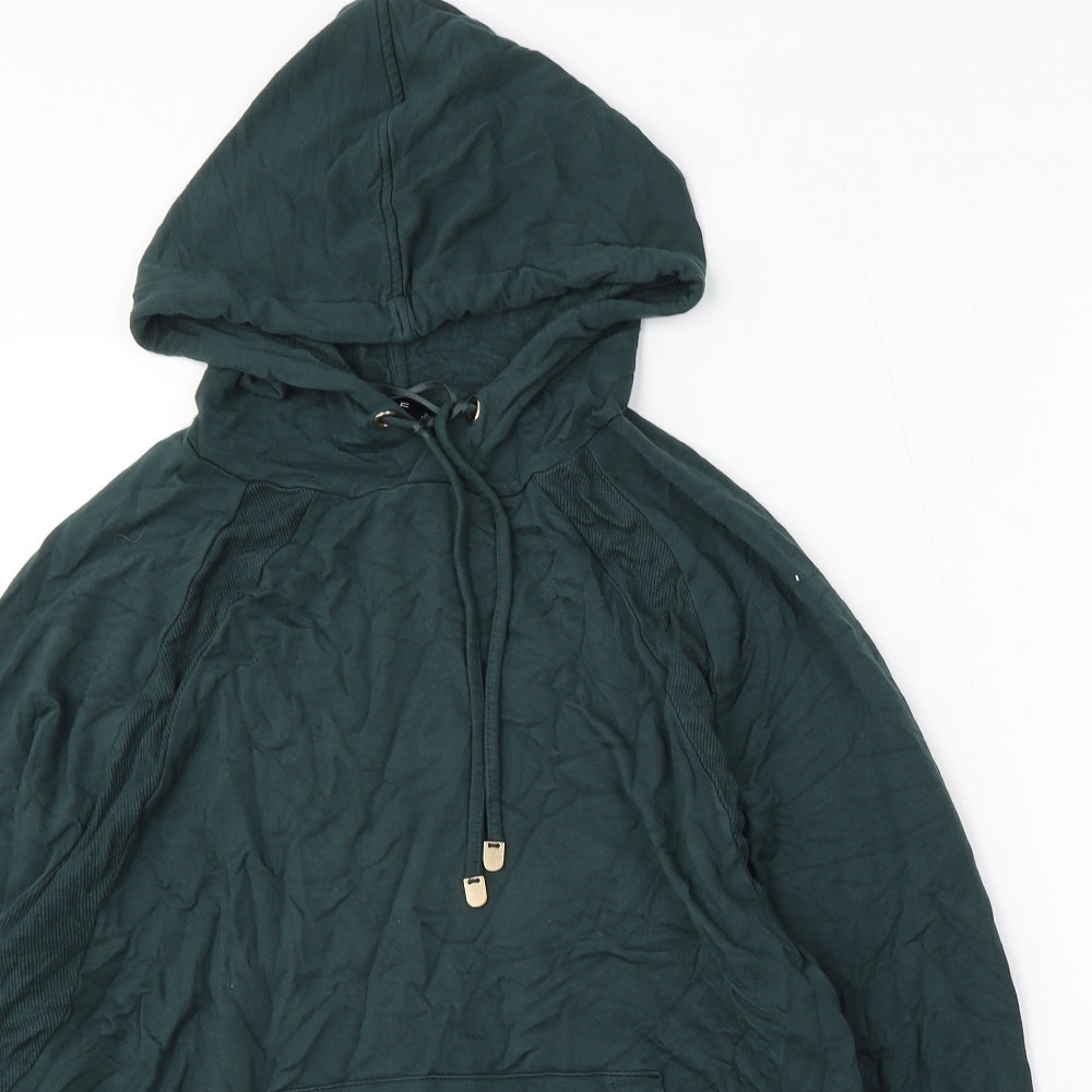 F&F Womens Green  Viscose Pullover Hoodie Size 16