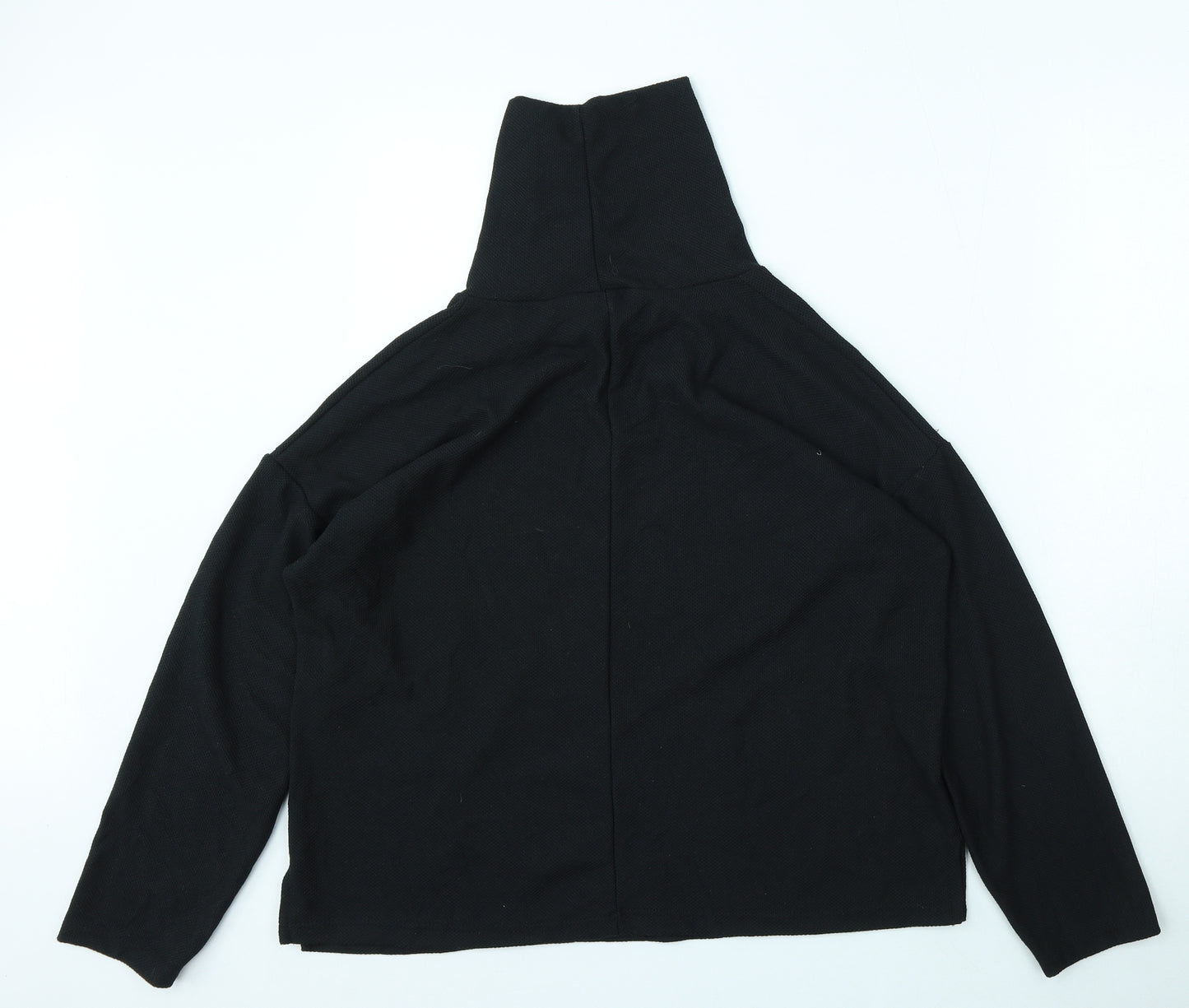 Nuova Collezione Womens Black High Neck  Viscose Pullover Jumper Size L