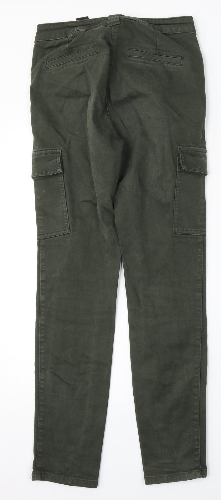 NEXT Womens Green  Cotton Straight Jeans Size 6 L29 in Regular Button