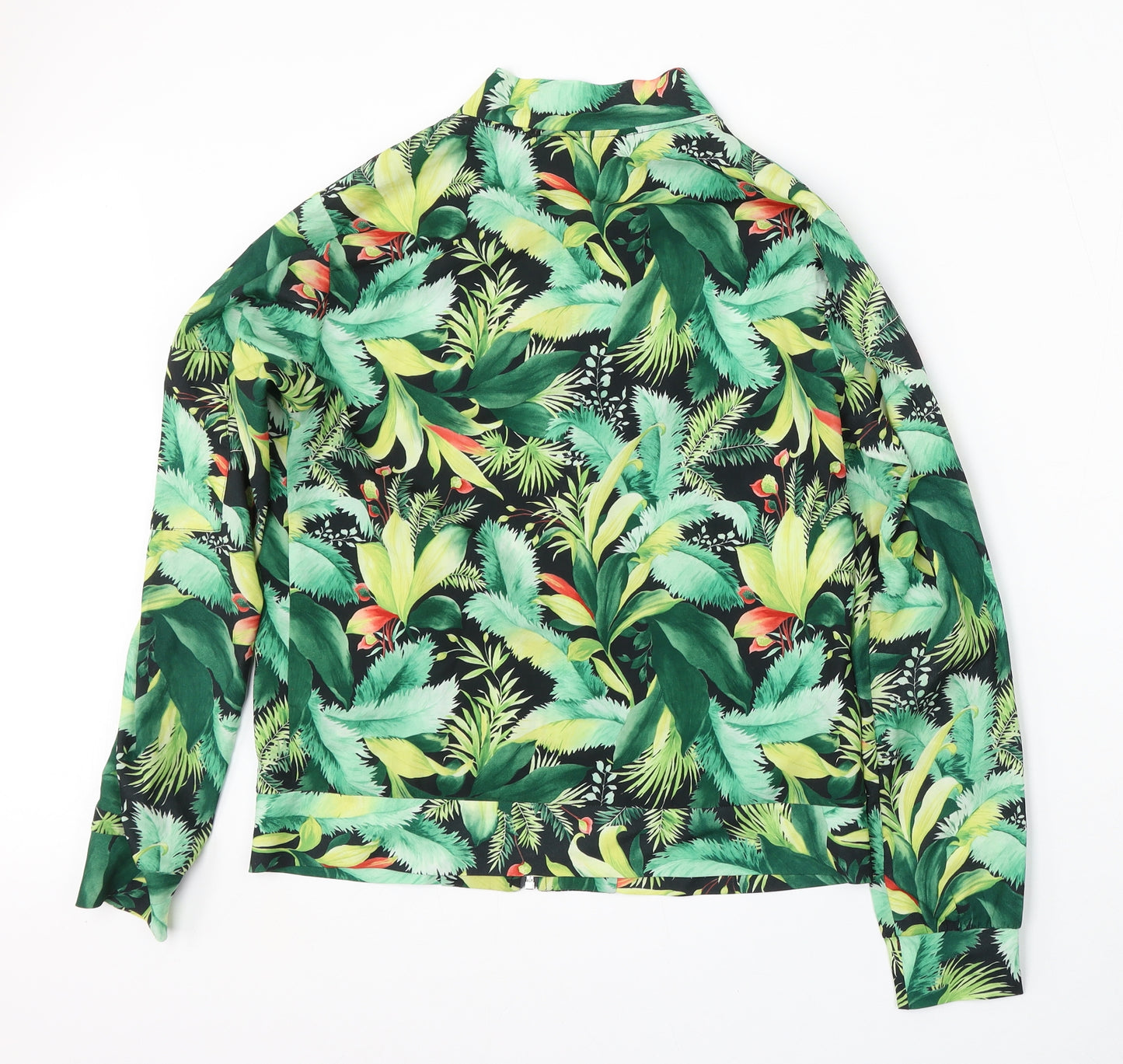 New Look Womens Multicoloured Floral  Bomber Jacket Jacket Size 14  Zip