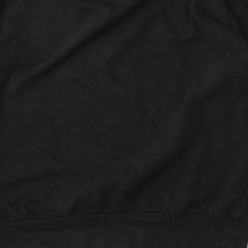 Brave Soul Mens Black  Cotton Pullover Sweatshirt Size XL