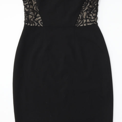 London Times Womens Black  Polyester Bodycon  Size 4  Round Neck