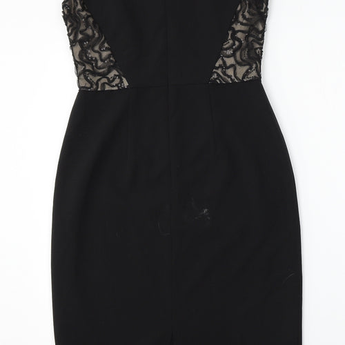 London Times Womens Black  Polyester Bodycon  Size 4  Round Neck