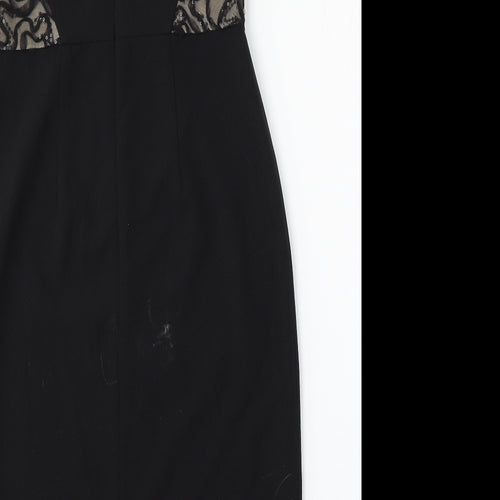 London Times Womens Black  Polyester Bodycon  Size 4  Round Neck