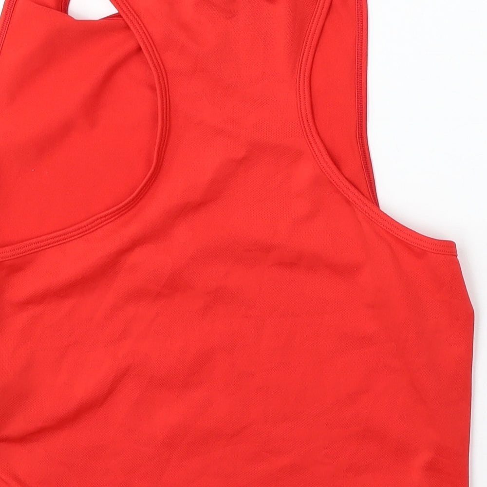 Myprotein Womens Red  Polyester Basic Tank Size S Round Neck