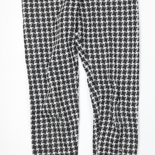 F&F Kids Girls Multicoloured Houndstooth Polyester Jegging Trousers Size 11-12 Years  Regular