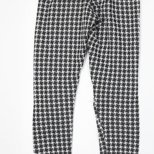 F&F Kids Girls Multicoloured Houndstooth Polyester Jegging Trousers Size 11-12 Years  Regular