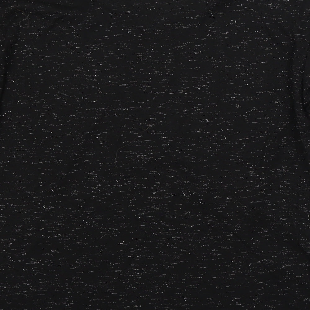 F&F Girls Black  Viscose Basic T-Shirt Size 10-11 Years Round Neck