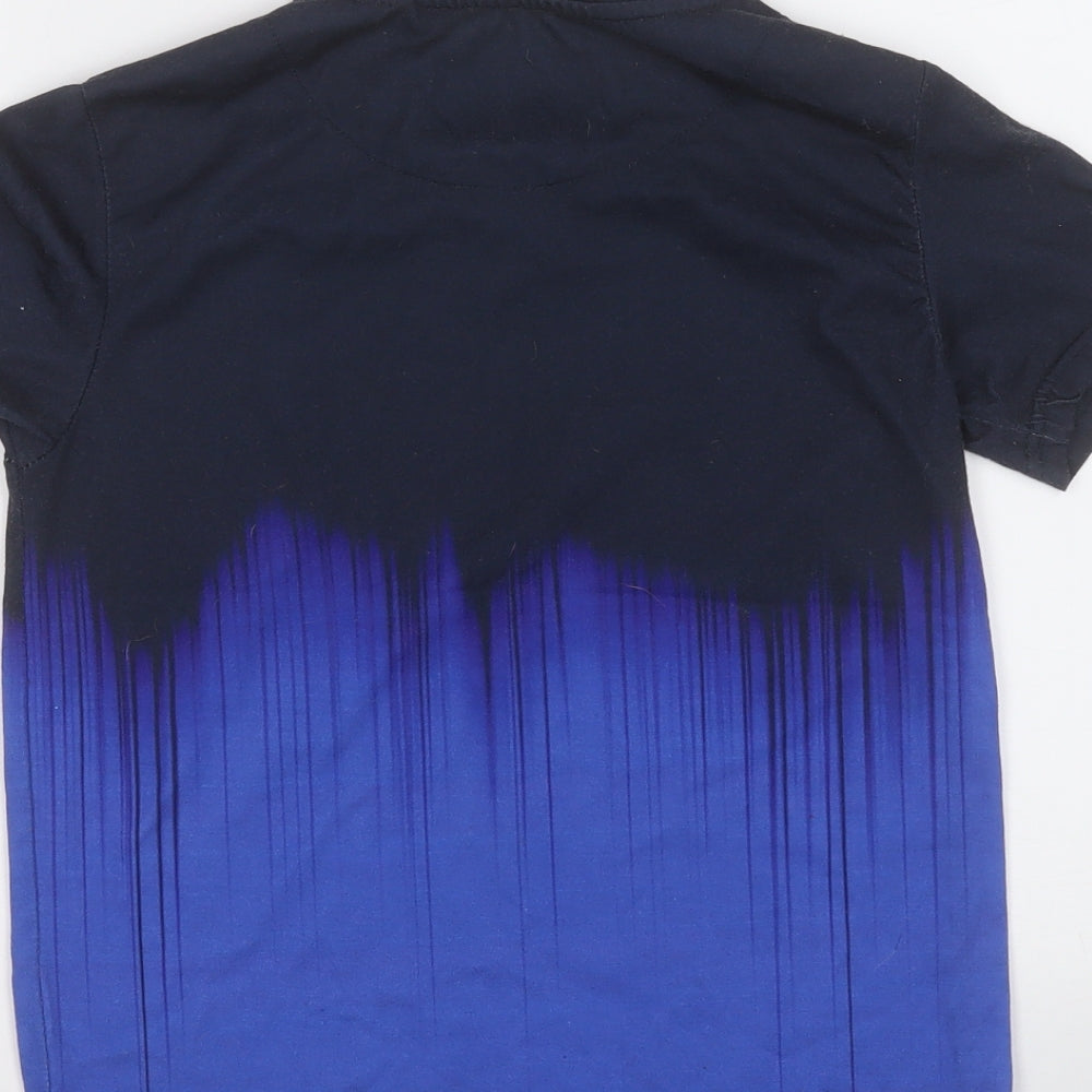 DFND Boys Blue  Polyester Kimono T-Shirt Size M Round Neck