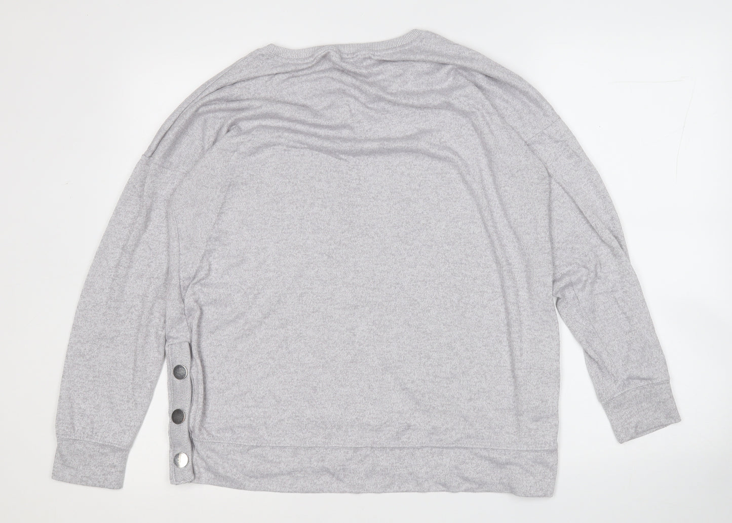 NEXT Womens Grey Round Neck  Polyester Pullover Jumper Size 14