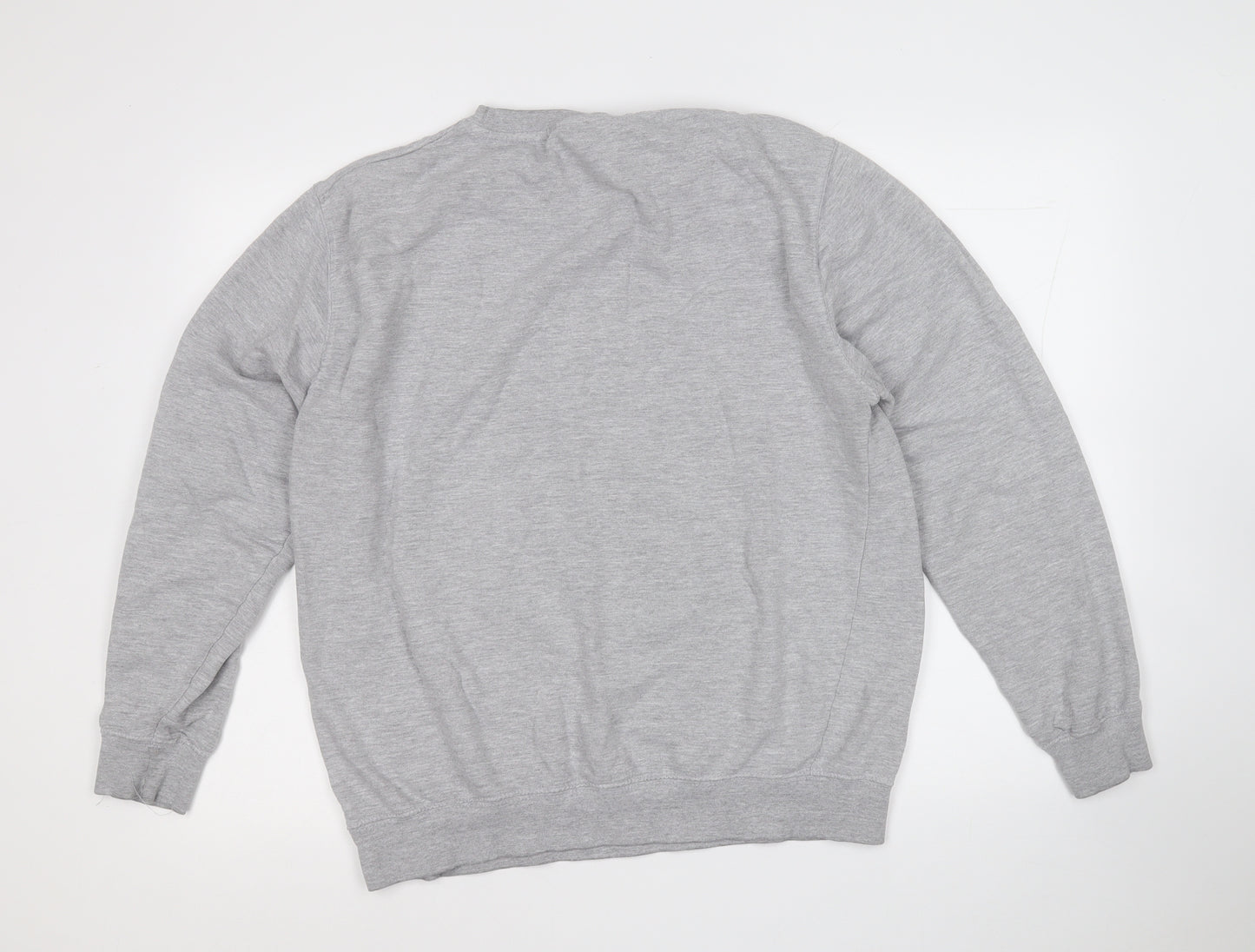 Topshop Womens Grey  Cotton Pullover Sweatshirt Size M