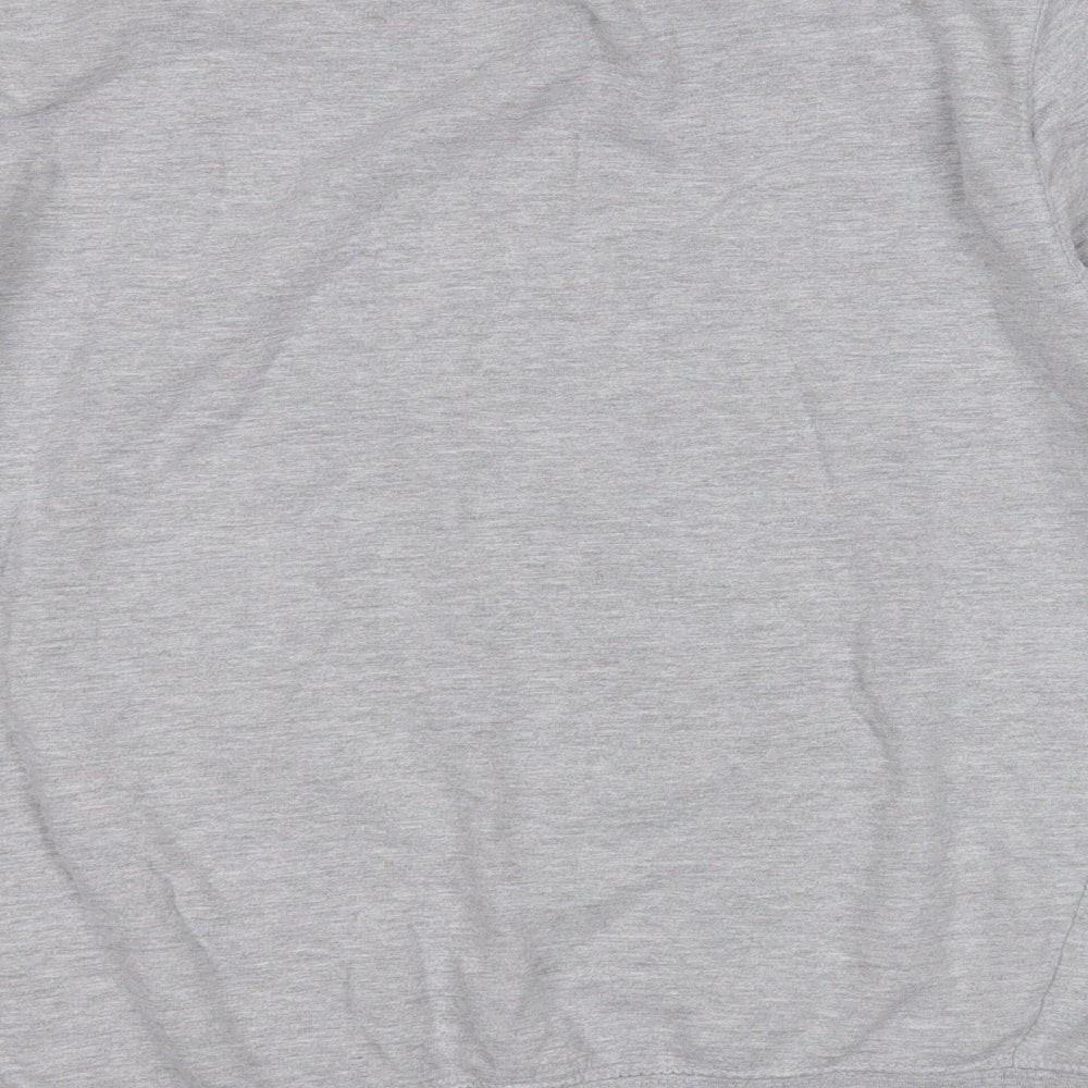 Topshop Womens Grey  Cotton Pullover Sweatshirt Size M