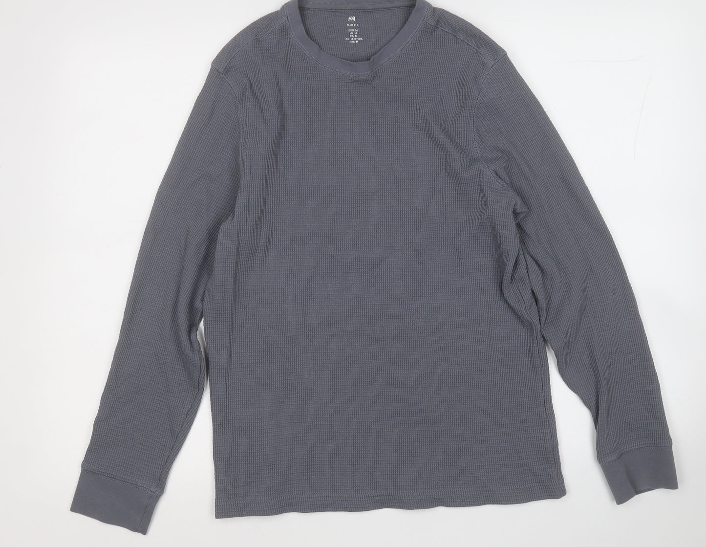 H&M Mens Grey  Cotton Pullover Sweatshirt Size M