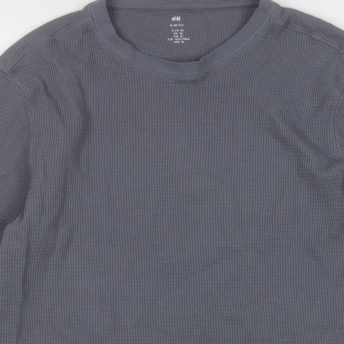 H&M Mens Grey  Cotton Pullover Sweatshirt Size M