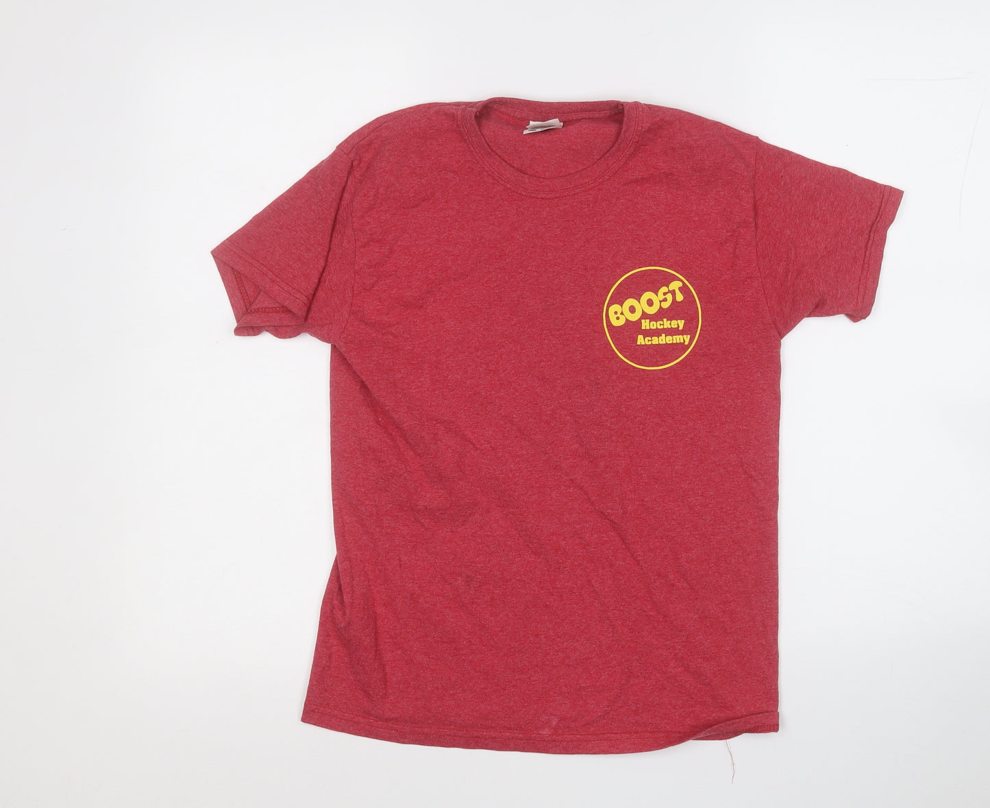 Fruit of the Loom Boys Red  Cotton Basic T-Shirt Size 9-10 Years Round Neck