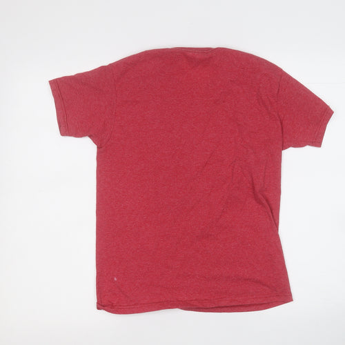 Fruit of the Loom Boys Red  Cotton Basic T-Shirt Size 9-10 Years Round Neck